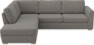 Friday - 2,5-sits soffa med divan vänster - Grå