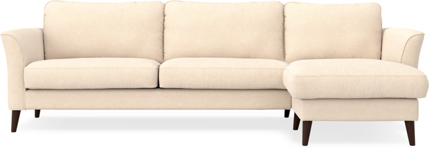 Bridge - 3-sits soffa med schäslong höger - Beige