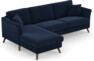 Eden - 2,5-sits soffa med schäslong - Blå