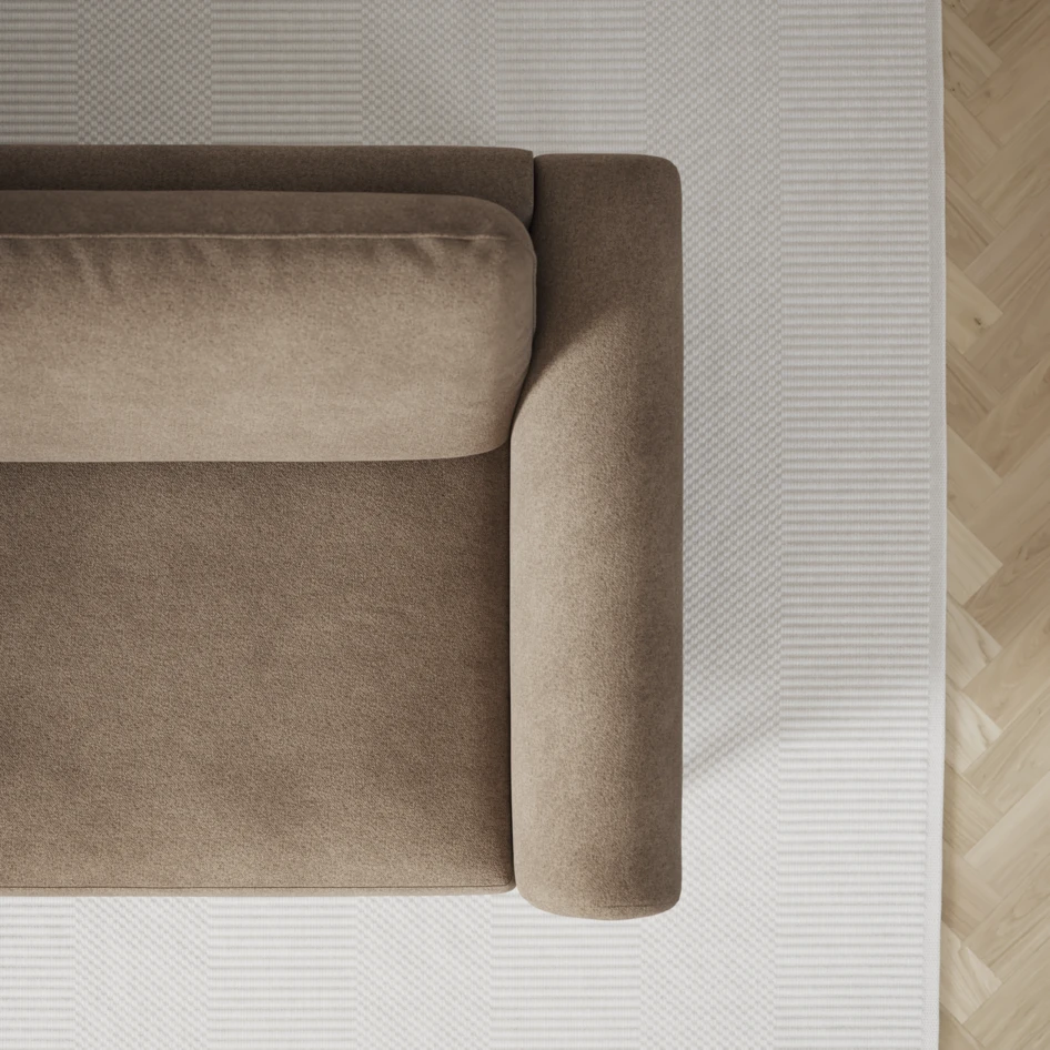 Bridge - 3-sits soffa med divan höger - Brun