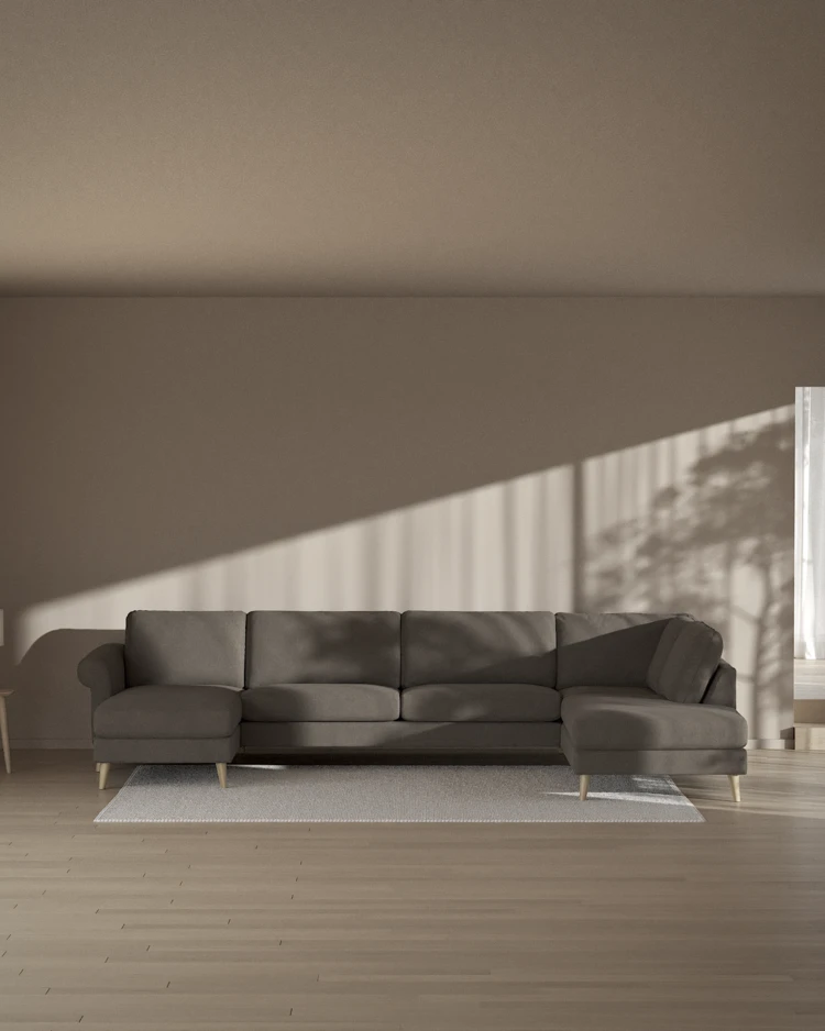 Bridge - 3-sits soffa med schäslong vänster och divan höger - inspiration