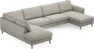 Bridge - 3-sits soffa med divan vänster och schäslong höger - Grå