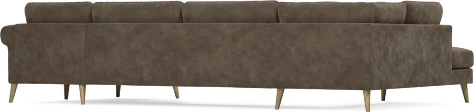 Bridge - 3-sits soffa med divan vänster och schäslong höger - Brun