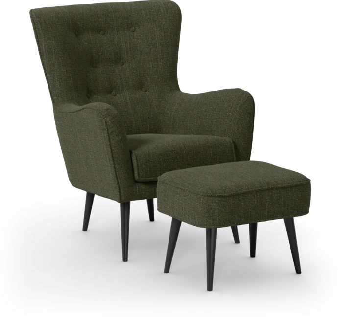 Cordelia, Fåtölj med fotpall