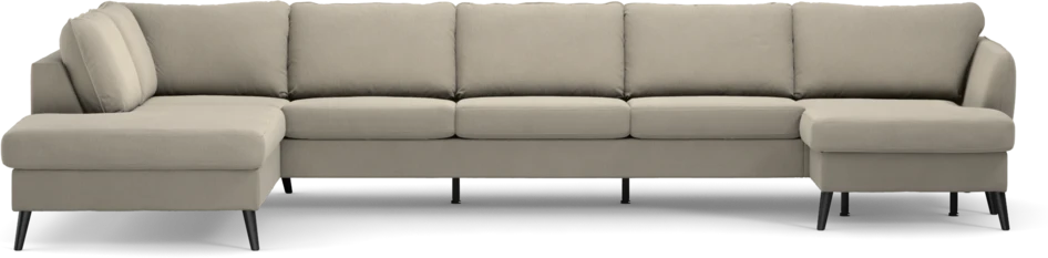 County - 4-sits soffa med divan vänster och schäslong höger - Grå