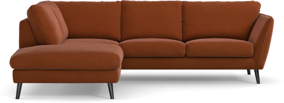 Madison Lux - 2-sits soffa med divan vänster - Röd