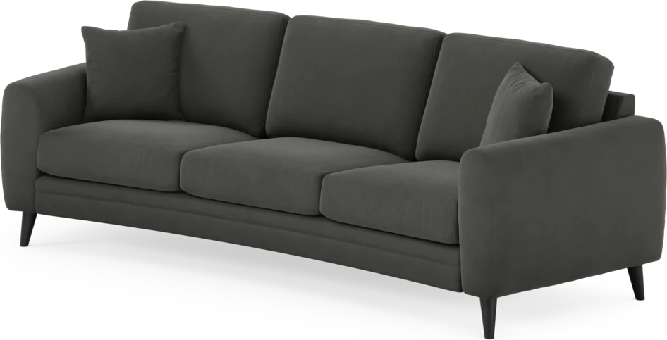 Eden - 3-sits soffa svängd - Grå