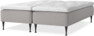 Delux Sense - Ramsäng, dubbelsäng med bäddmadrass - Grå
