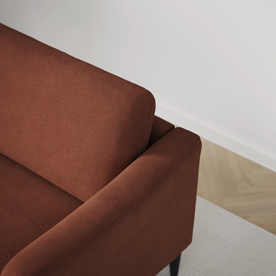 Bridge - 3-sits soffa med schäslong vänster och divan höger - Orange