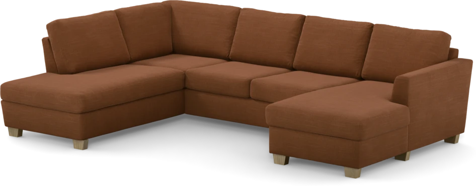 Friday - 3-sits soffa med divan vänster och schäslong höger - Orange