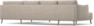 Madison Lux - 2-sits soffa med schäslong vänster och divan höger - Beige