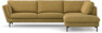 Madison Lux - 3-sits soffa med divan höger - Gul