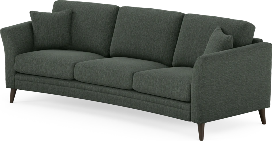 Eden - 3-sits soffa svängd - Grön