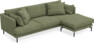Harper - 4-sits med schäslong höger  - Grön