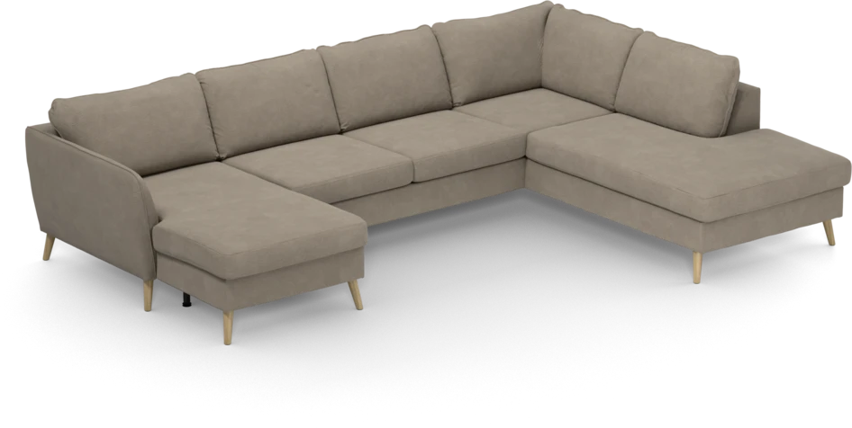 County - 3-sits soffa med schäslong vänster och divan höger - Beige