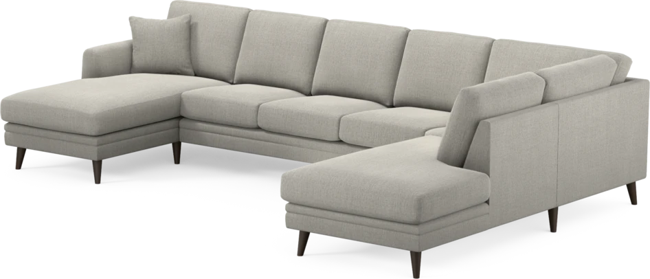Eden - 3-sits soffa med schäslong vänster och divan höger - Grå