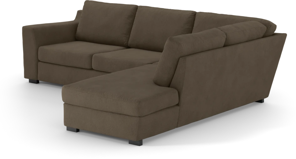 Friday - 2,5-sits soffa med divan höger - Brun