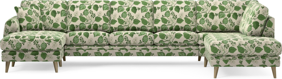 Eden - 3-sits soffa med schäslong vänster och divan höger - Flerfärgad
