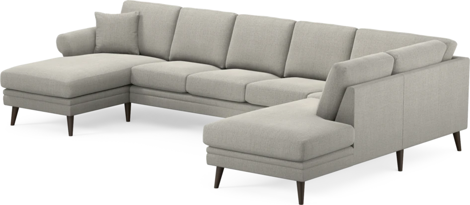 Eden - 3-sits soffa med schäslong vänster och divan höger - Grå