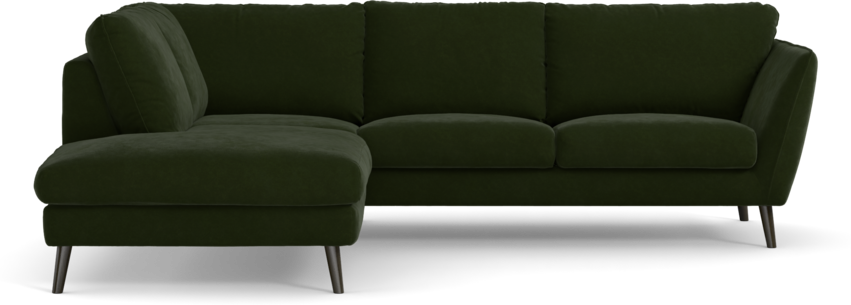 Madison Lux - 2-sits soffa med divan vänster - Grön