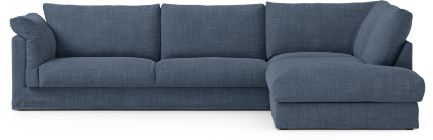 Cherrie Klädsel - Klädsel till 3-sits soffa med divan höger - Blå