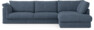 Cherrie Klädsel - Klädsel till 3-sits soffa med divan höger - Blå