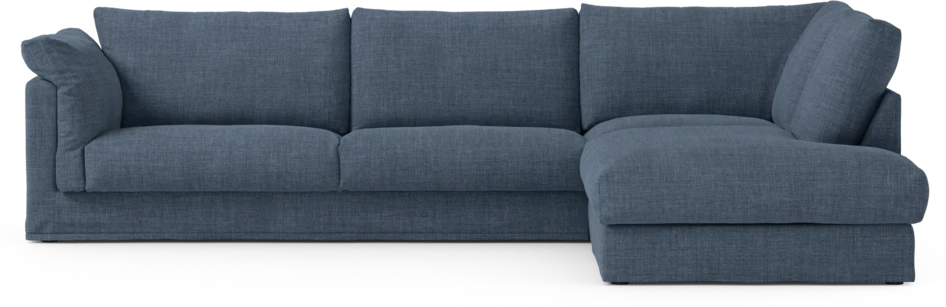 Cherrie Klädsel - Klädsel till 3-sits soffa med divan höger - Blå