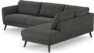 Bridge - 3-sits soffa med divan höger - Grå