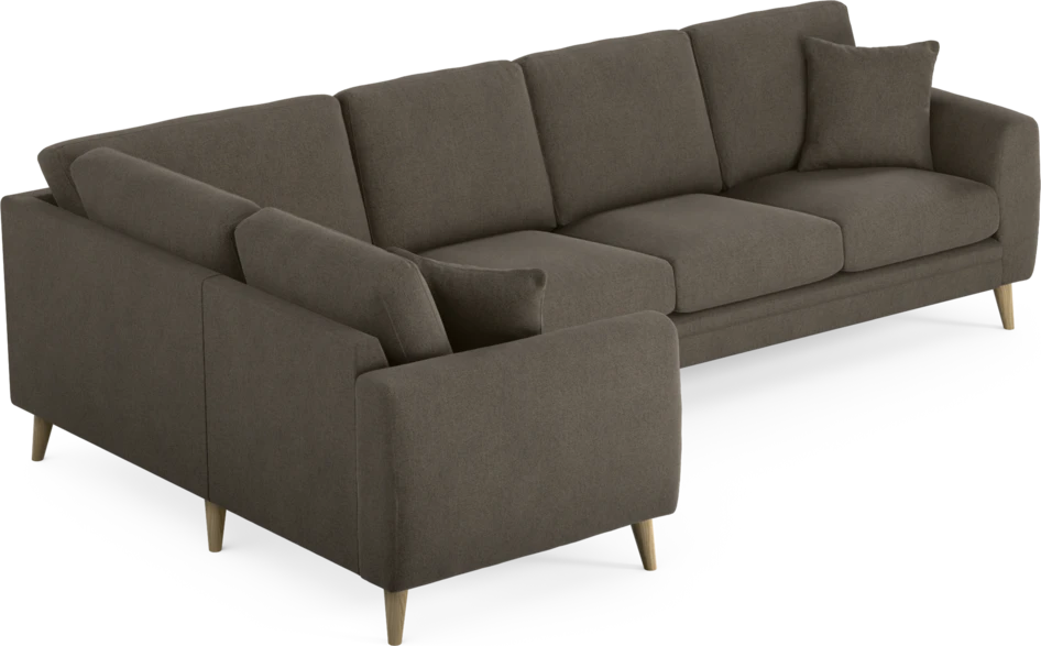Eden - Hörnsoffa, 1+3-sits - Brun