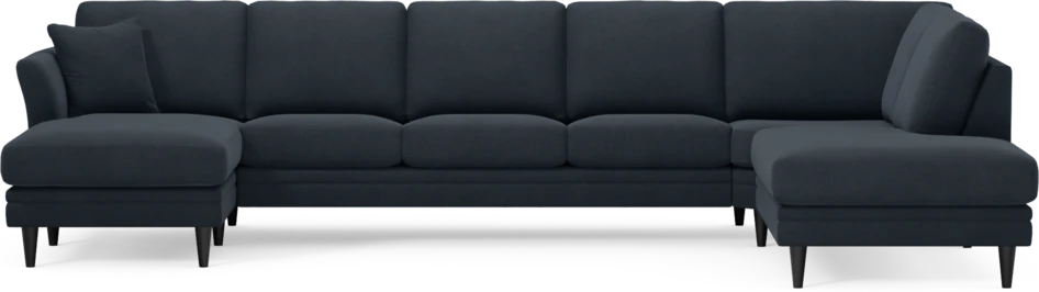 Eden - 3-sits soffa med schäslong vänster och divan höger - Blå