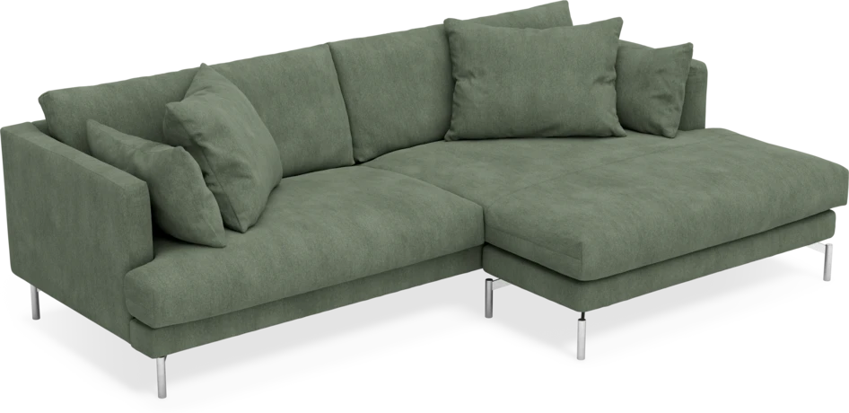 Harper - 4-sits med schäslong XL höger - Grön