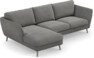 Madison Lux - 2-sits soffa med schäslong vänster - Grå