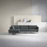 County - 2,5-sits soffa med divan vänster - Grå