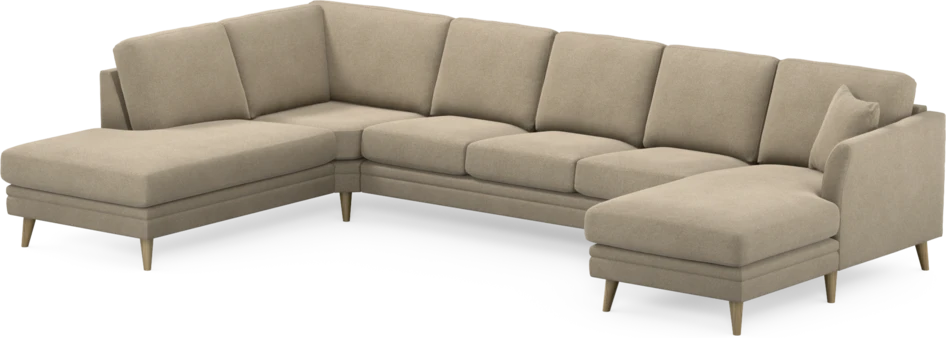 Eden - 3-sits soffa med divan vänster och schäslong höger - Beige