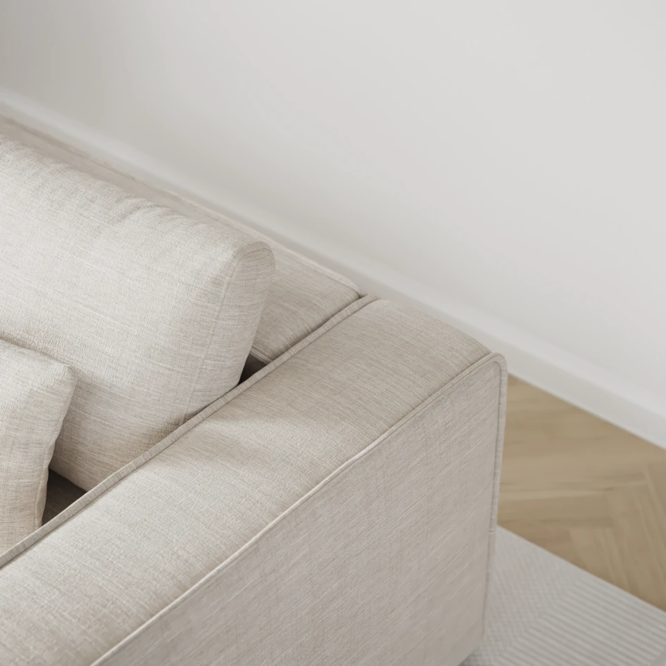 Ide - Bäddsoffa 3-sits med schäslong vänster - Vit