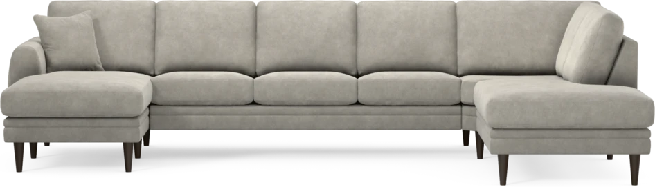 Eden - 3-sits soffa med schäslong vänster och divan höger - Grå