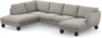 Madison Lux - 2-sits soffa med divan vänster och schäslong höger - Grå