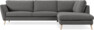 Madison Lux - 3-sits soffa med divan höger - Grå