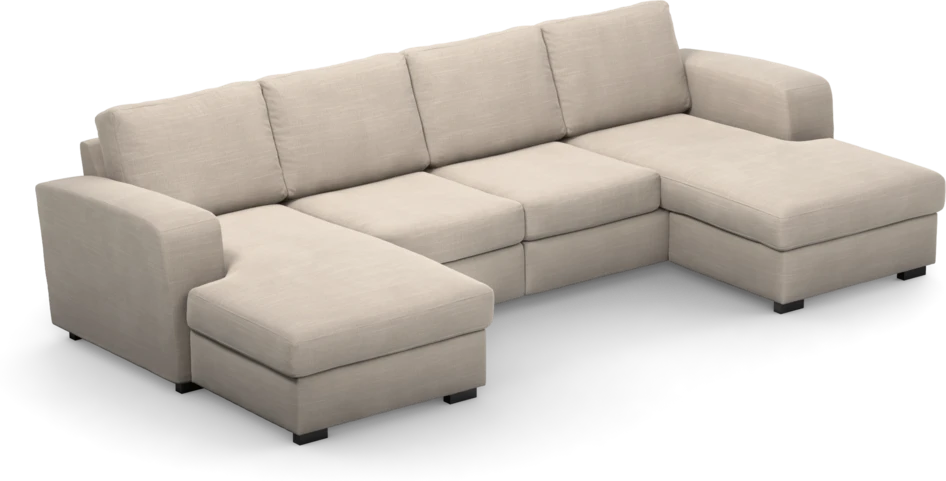 Friday - 2-sits soffa med två schäslonger - Beige