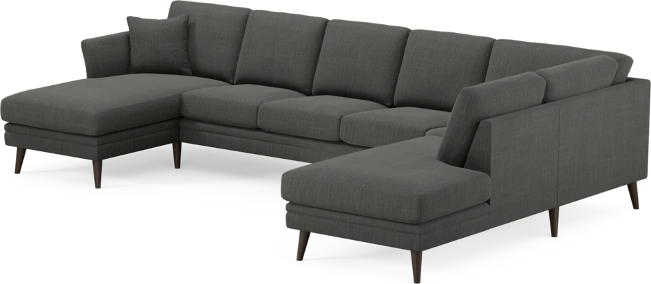 Eden - 3-sits soffa med schäslong vänster och divan höger - Grå
