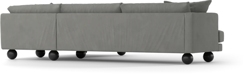 Harper - 3-sits soffa med divan höger - Grå