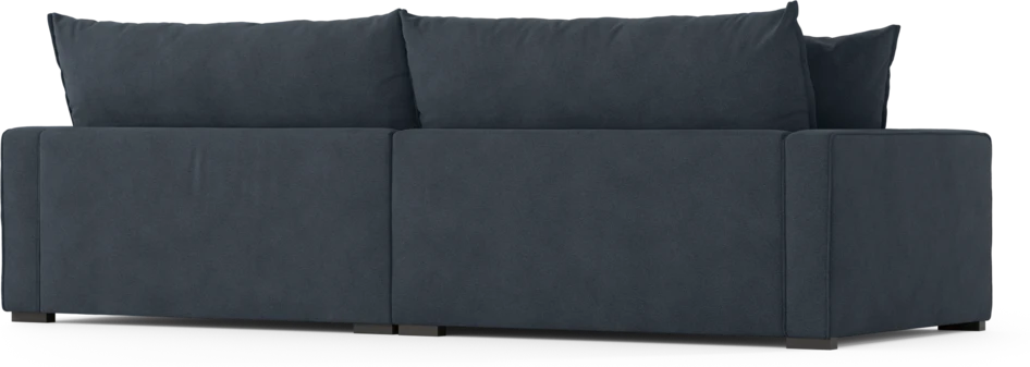 Rossi - 2-sits soffa med schäslong XL höger - Blå