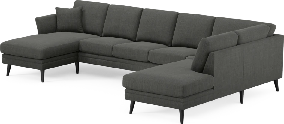 Eden - 3-sits soffa med schäslong vänster och divan höger - Grå