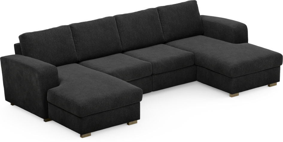 Friday - 2-sits soffa med två schäslonger - Blå