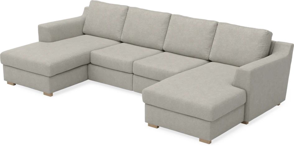 Friday - 2-sits soffa med två schäslonger - Beige