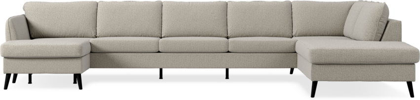 County - 4-sits soffa med schäslong vänster och divan höger - Beige