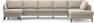 County - 4-sits soffa med schäslong vänster och divan höger - Beige