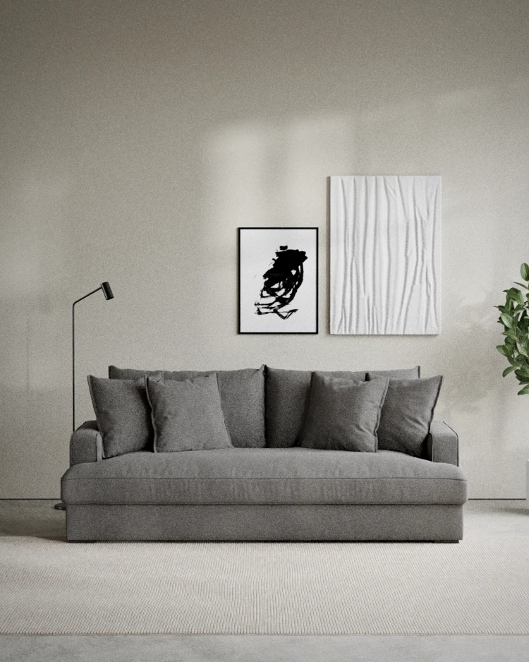 Mila - 3-sits soffa, hel dyna - inspiration