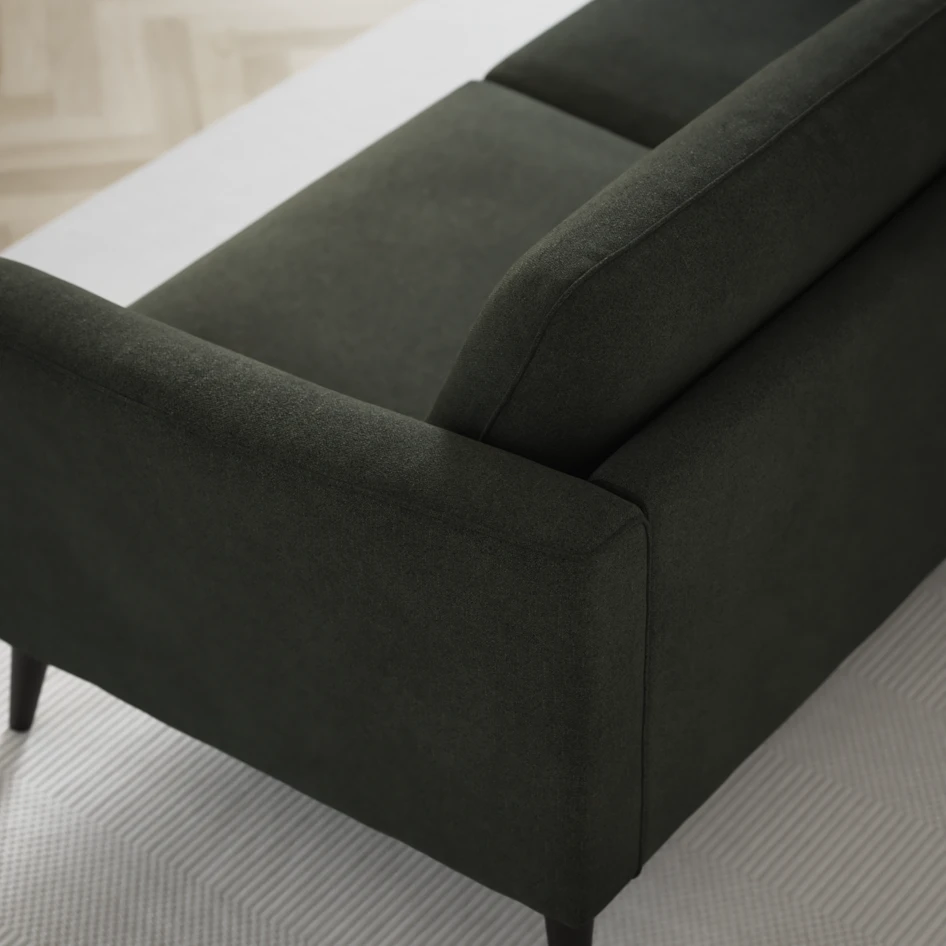 Bridge - 3-sits soffa med schäslong vänster och divan höger - Grön