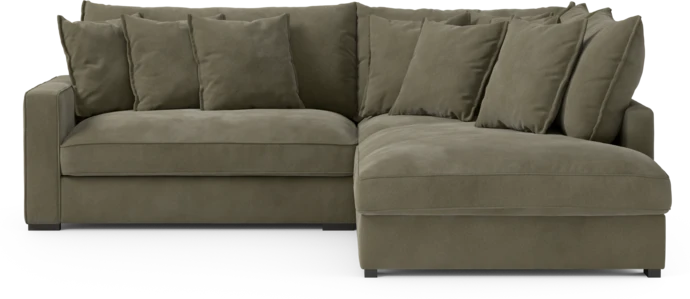 Rossi, 2-sits soffa med divan höger